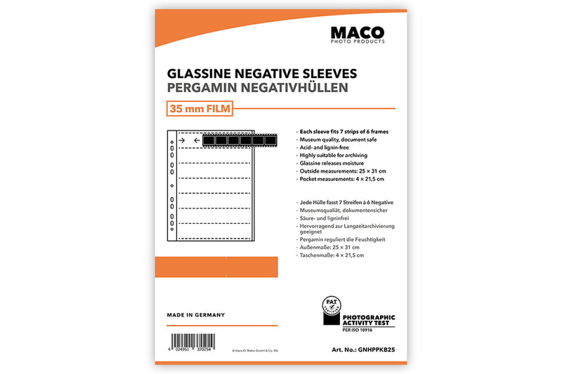 MACO NEGATIVE SLEEVES 135 PERGAMYN 100-PAK